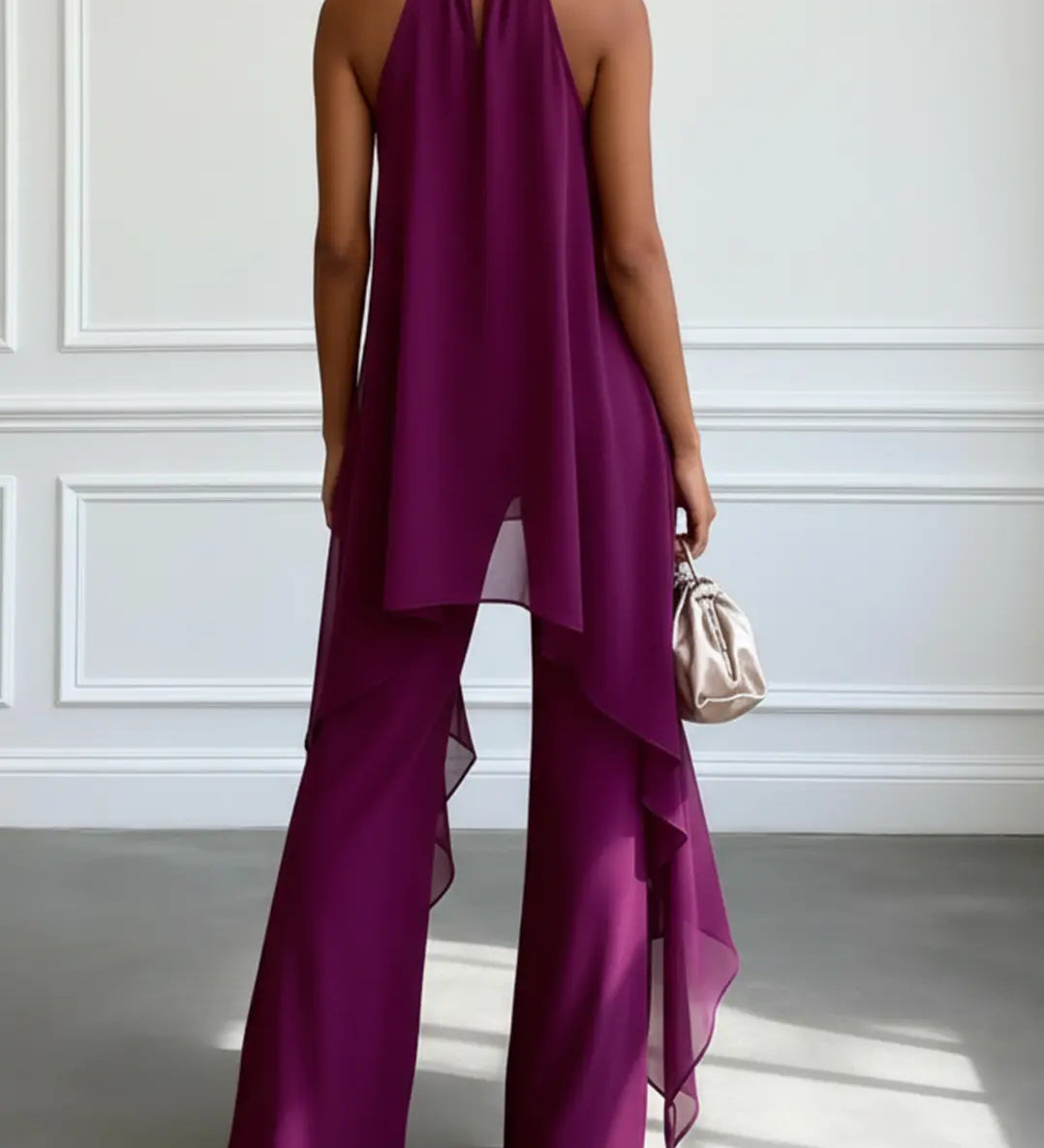 Viola | Conjunto Elegante Halter com Calças