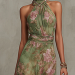 Livia - Elegante Maxivestido com Padrão Floral