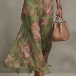 Livia | Vestido Maxi Halter Elegante com Flores
