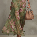 Livia | Vestido Maxi Halter Elegante com Flores