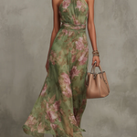 Livia - Elegante Maxivestido com Padrão Floral