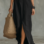 Soline | Vestido maxi com botões e decote em V relaxado