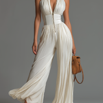 Lucía | Macacão plissado de chiffon