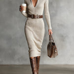 Sylvie | Vestido de Malha com Gola Semi-Montante