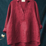 Andrea | Blusa de Linho Elegante para o Verão