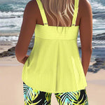 Daphne™ | Calções de tankini de canalé brilhante