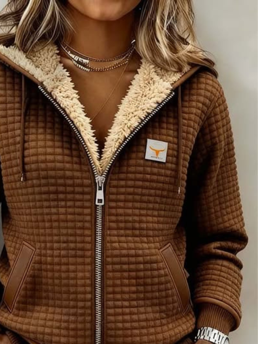 Casaco outdoor retro para mulher