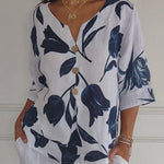 Despoina™ | Top floral com botões