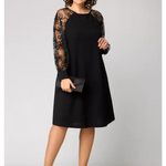 Barbara - Vestido elegante e sensual de renda preta