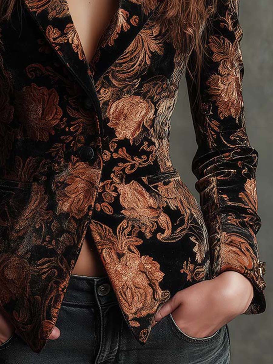 Yvette | Blazer Floral Ornamental Personalizado