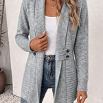 Elegante Cardigan para Mulheres - Frente Aberta & Cintura Ajustada