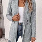 Elegante Cardigan para Mulheres - Frente Aberta & Cintura Ajustada
