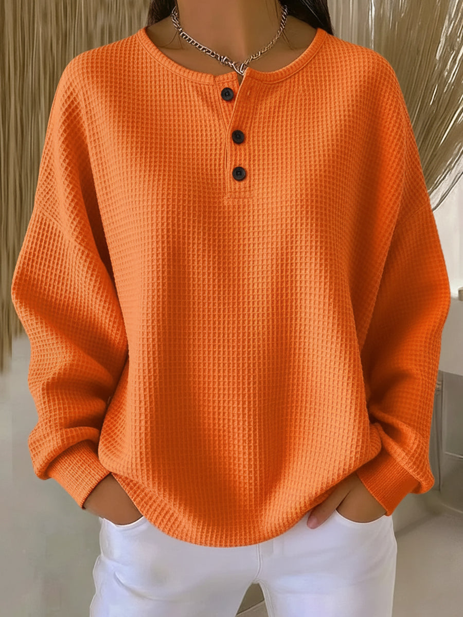 Milagros | Sweatshirt Henley Gofrada - 1