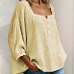 Sherri™ | Blusa elegante com decote quadrado