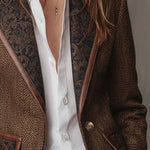 Hollis | Blazer com Painel em Padrão Chevron