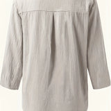 Solénya™ | Blusa de algodão-linho