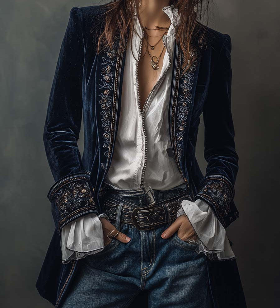 Gabrielle | Casaco Longo Bordado