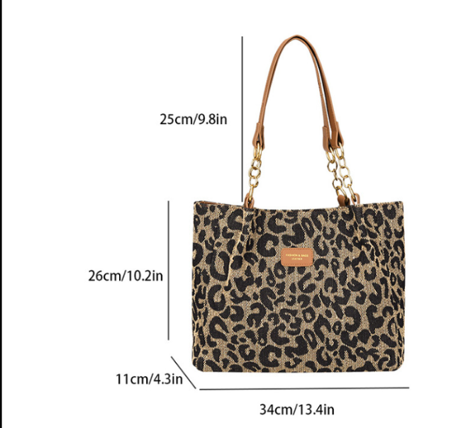 Lévrier – Sacola de Compras em Lona Leopardo