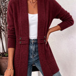 Elegante Cardigan para Mulheres - Frente Aberta & Cintura Ajustada