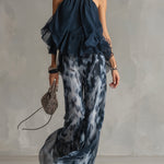 Élise | Conjunto elegante e leve com top fluido e calças largas