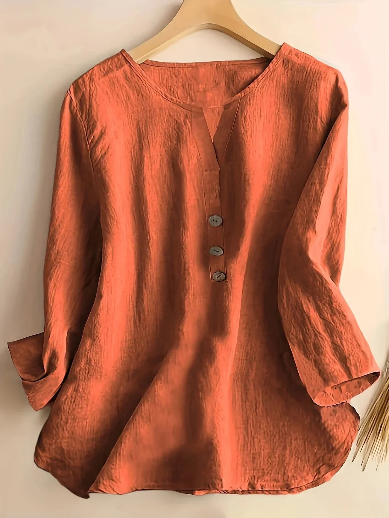 Solénya™ | Blusa de algodão-linho