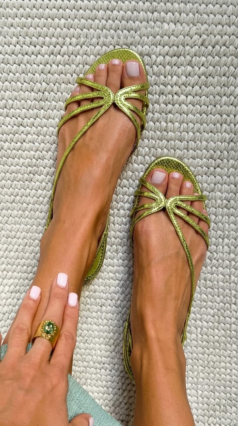 Ginevra | Sandálias Douradas Elegância de Verão
