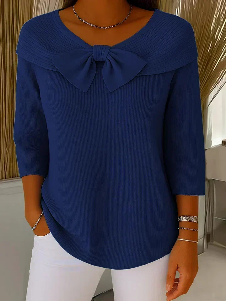 Trinidad | Camisola com Laço e Gola Redonda - 5