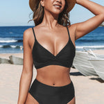 Rachelle - Conjunto de bikini de cintura alta