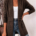 Elegante Cardigan para Mulheres - Frente Aberta & Cintura Ajustada