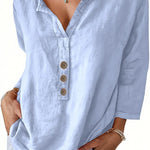 Solénya™ | Blusa de algodão-linho