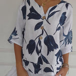 Despoina™ | Top floral com botões