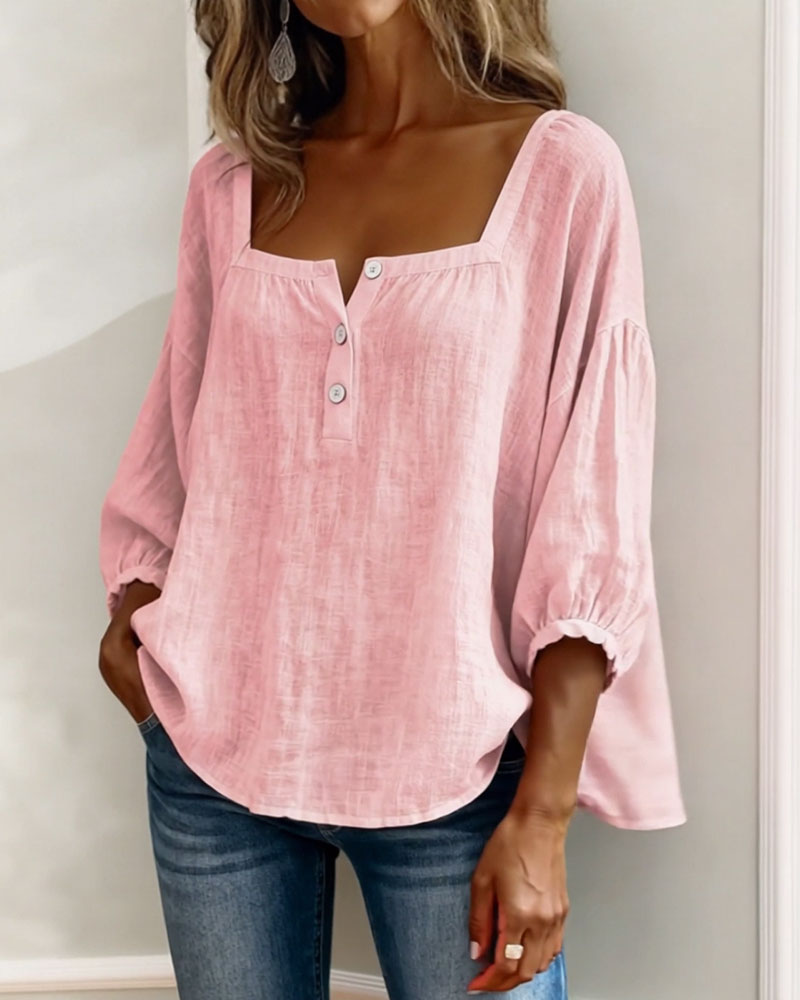 Sherri™ | Blusa elegante com decote quadrado