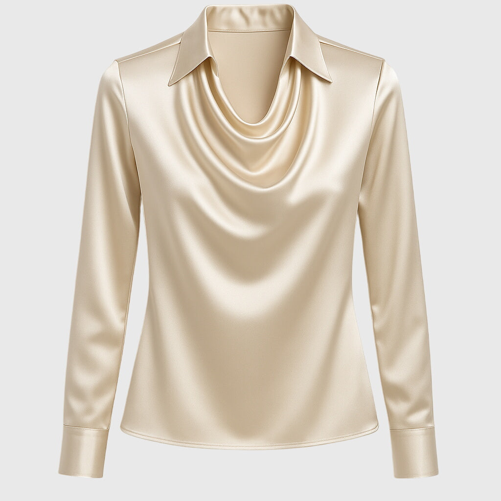 Aisha™ | Blusa fluida brilhante