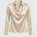 Aisha™ | Blusa fluida brilhante