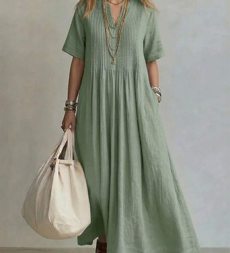 Nádia | Vestido Plissado