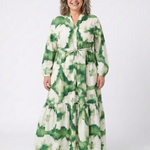 Sophie | Vestido maxi de mangas longas e cintura atada