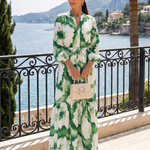 Sophie | Vestido maxi de mangas longas e cintura atada