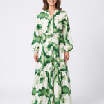 Sophie | Vestido maxi de mangas longas e cintura atada