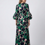 Léa | Vestido maxi de mangas longas e cintura atada