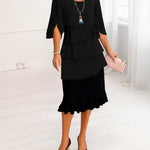 Sophie – Vestido elegante fluido com volantes