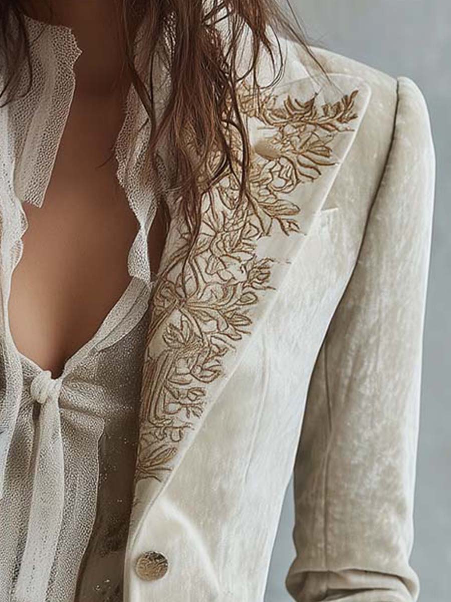 Amberly | Blazer Tailored Bordado