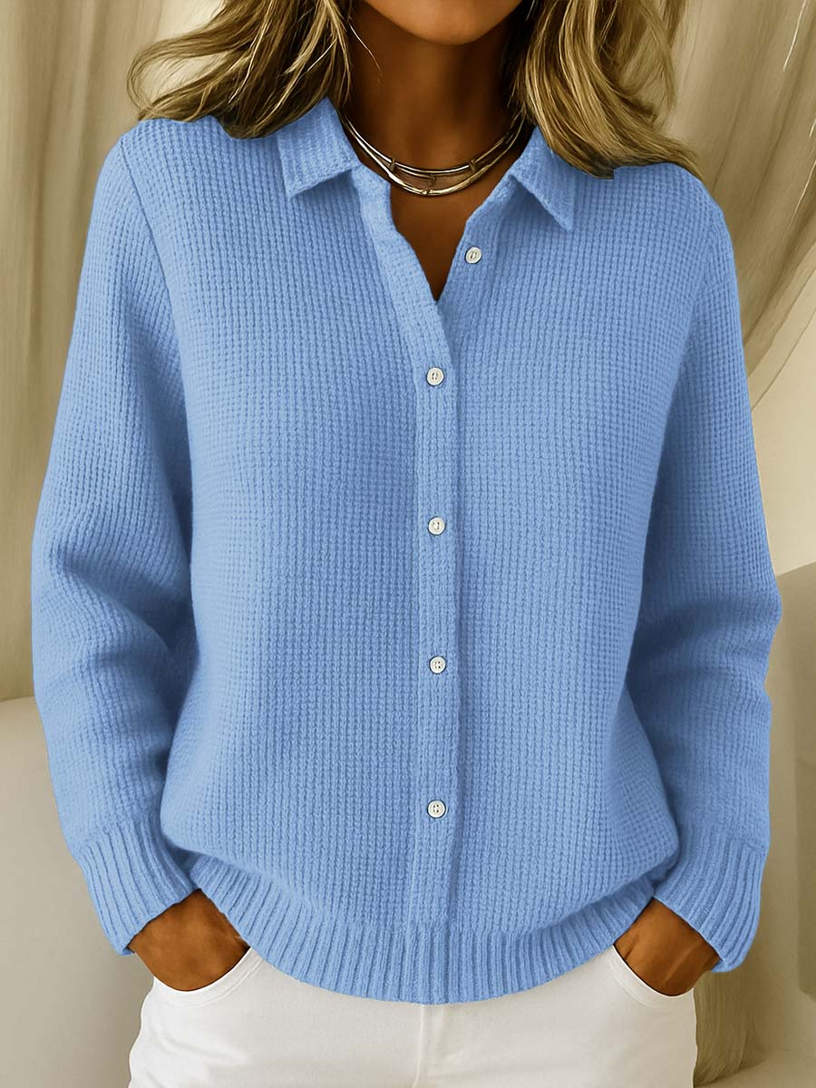 Katrina | Cardigan Botão em Tricot Texturizado