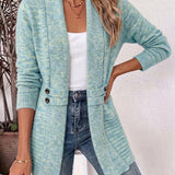 Elegante Cardigan para Mulheres - Frente Aberta & Cintura Ajustada