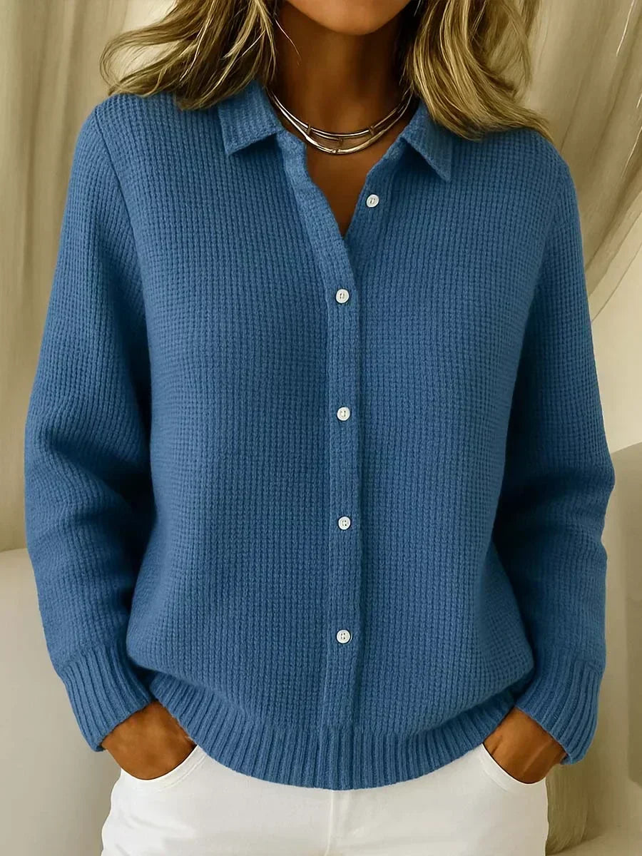 Katrina | Cardigan Botão em Tricot Texturizado