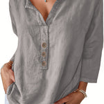 Solénya™ | Blusa de algodão-linho