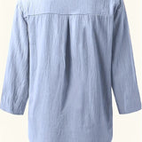 Solénya™ | Blusa de algodão-linho