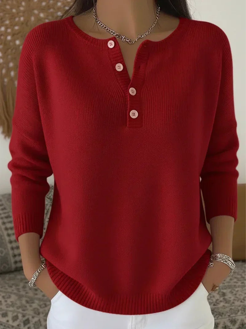 Helena | Camisola de Malha com Botões Henley - 3