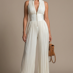 Lucía | Macacão plissado de chiffon