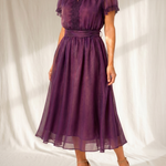 Flavia | Maxi Vestido com Decote em Forma de Gota e Acabamento em Renda