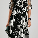 Elisa - Vestido de chiffon floral elegante
